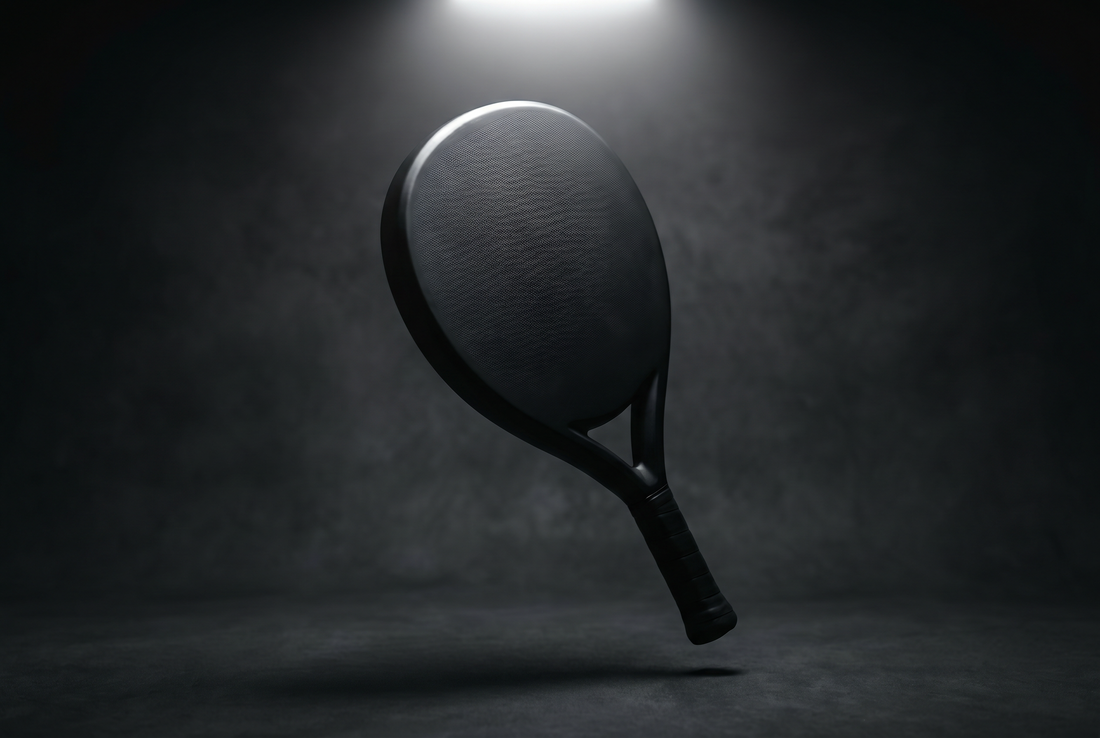 Premium Padel-Schläger mit dramatischer Beleuchtung – Profi-Klasse