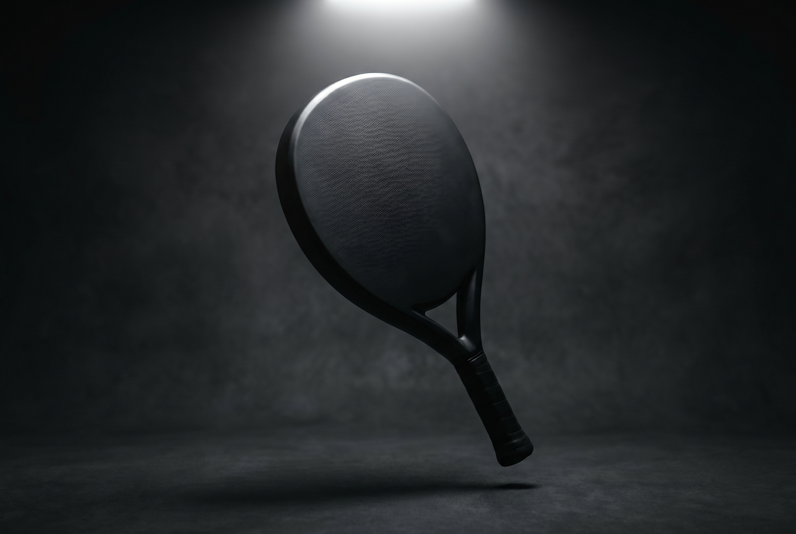 Premium Padel-Schläger mit dramatischer Beleuchtung – Profi-Klasse