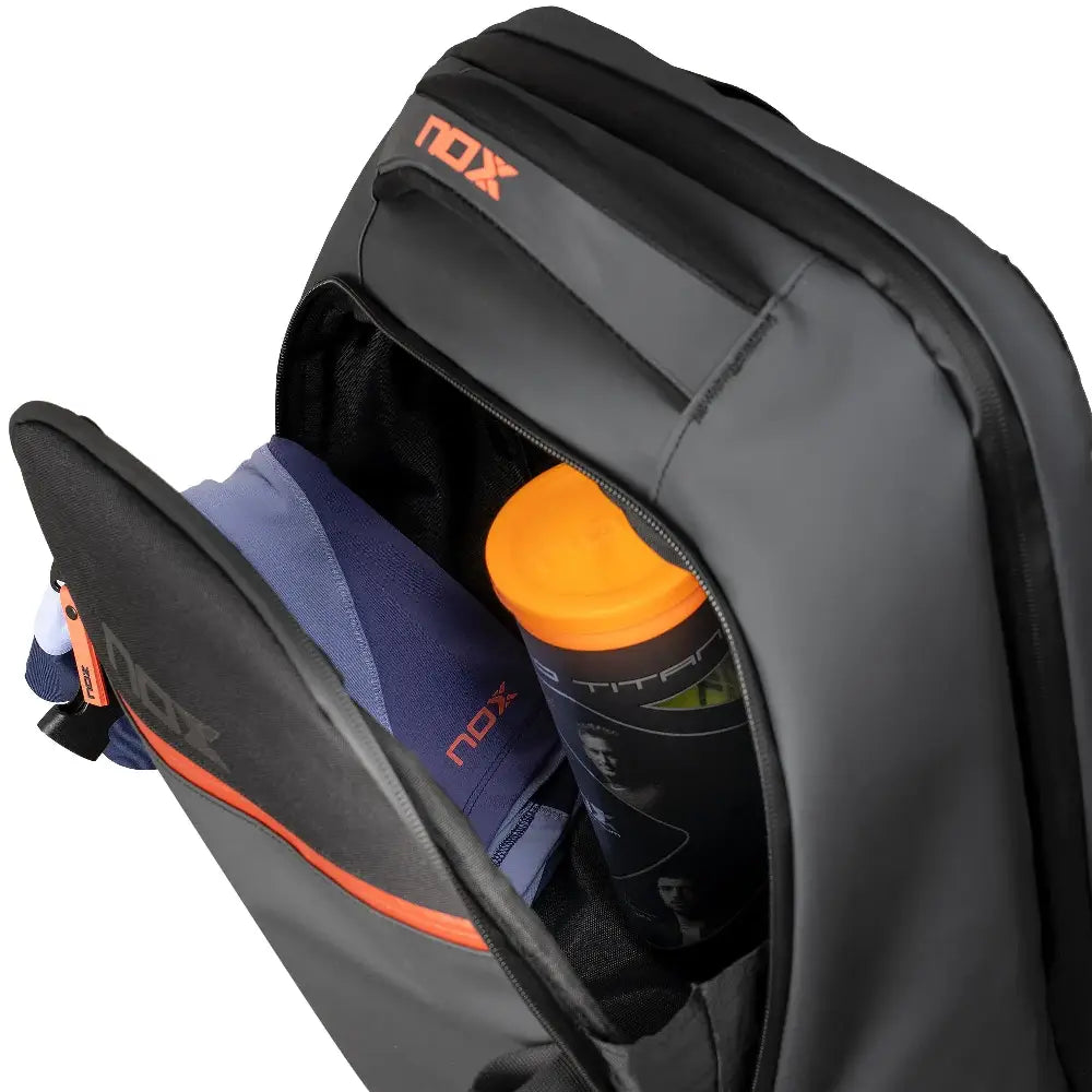 NOX Luxury Open Series Backpack Schwarz/Rot