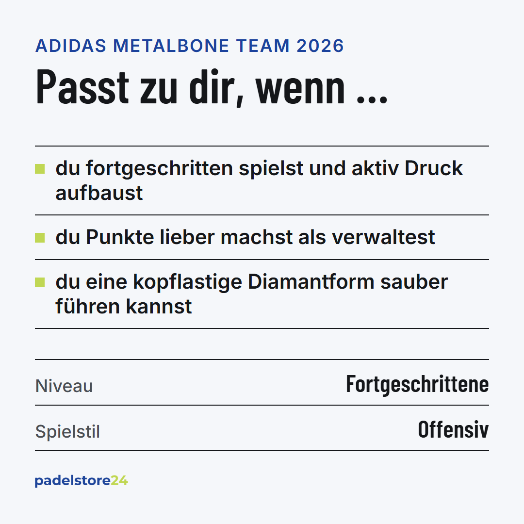 Adidas Metalbone Team 2026 – Zielgruppe und Spielertyp