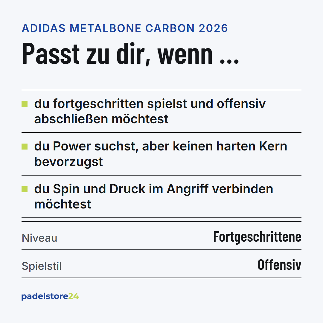 Adidas Metalbone Carbon 2026 – Zielgruppe und Spielertyp