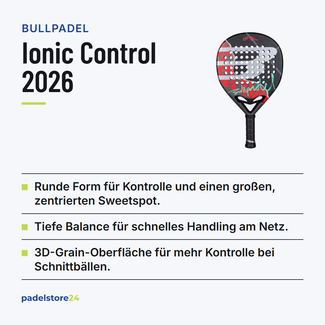 Bullpadel Ionic Control 2026 – Produktübersicht