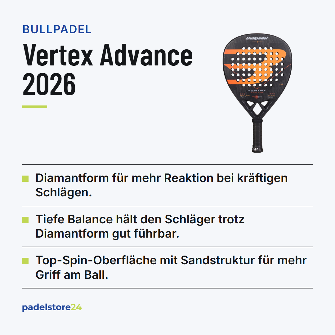 Bullpadel Vertex Advance 2026 – Produktübersicht
