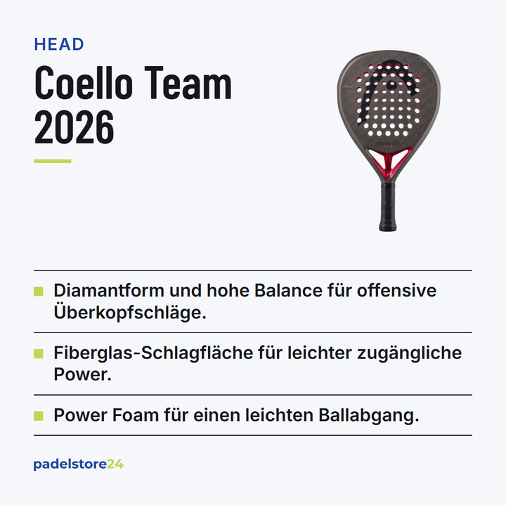 Head Coello Team 2026 – Produktübersicht