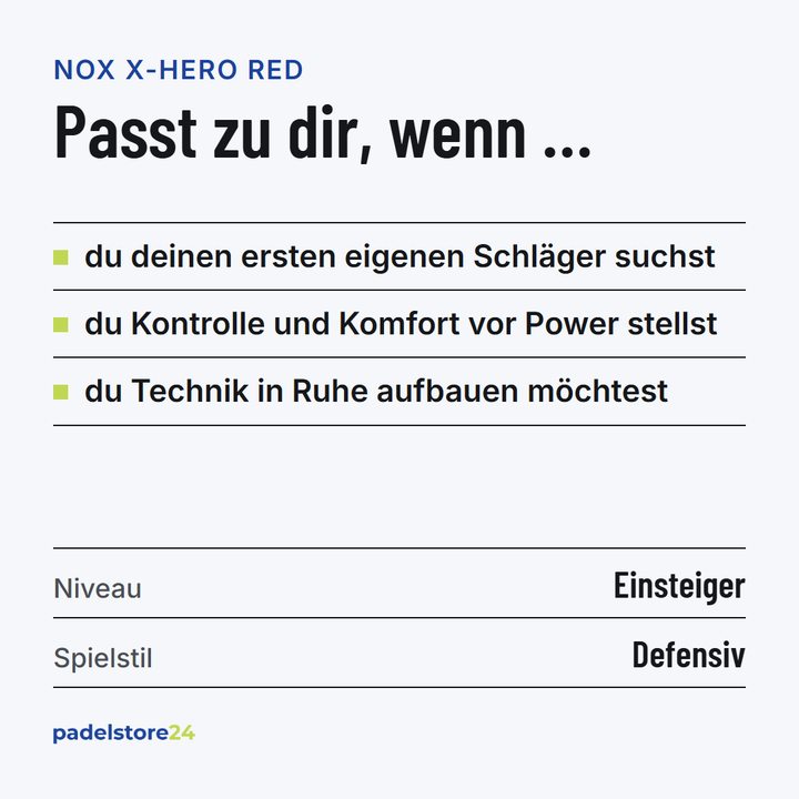 NOX X-HERO Red – Zielgruppe und Spielertyp