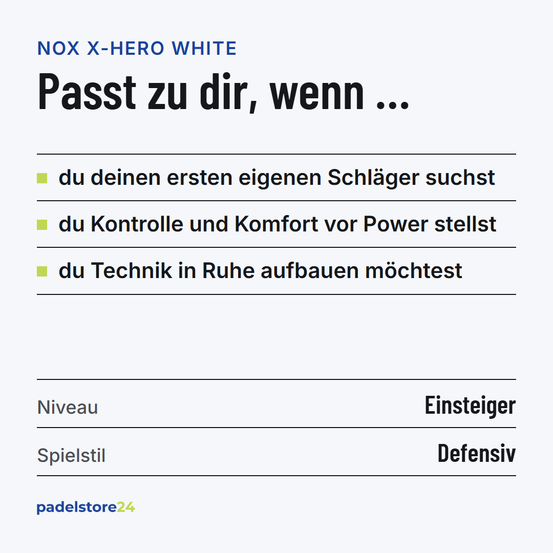 NOX X-HERO White – Zielgruppe und Spielertyp