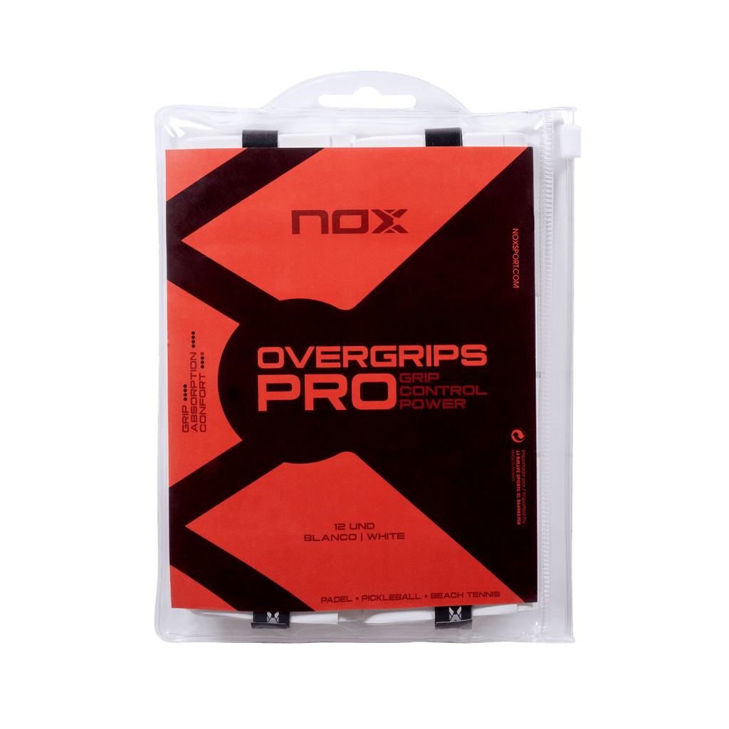 NOX Pro Overgrip Weiß glatt, 12er-Pack