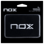 NOX Schweißbänder Schwarz mit weißem Logo, 2er-Pack