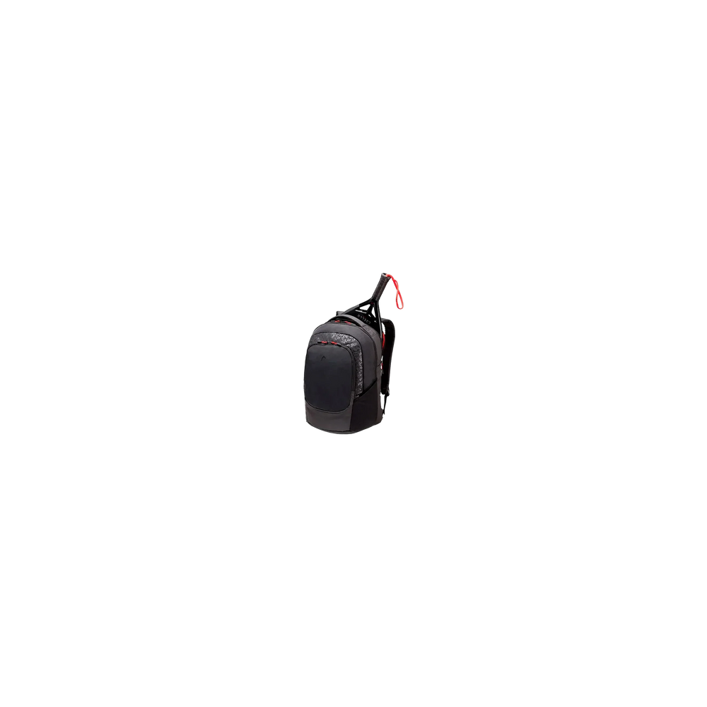 HEAD Coello Pro X Padelrucksack 30L Schwarz, Seitenansicht mit Schlägerfach