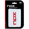 NOX Schweißbänder Weiß mit rotem Logo, 2er-Pack