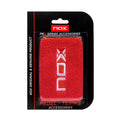 NOX Schweißbänder Rot mit weißem Logo, 2er-Pack