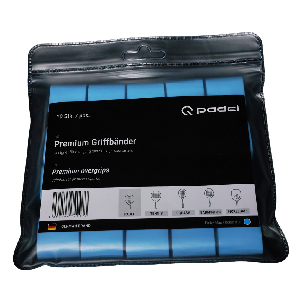 Q Padel Premium Overgrip Blau (10 Stück)