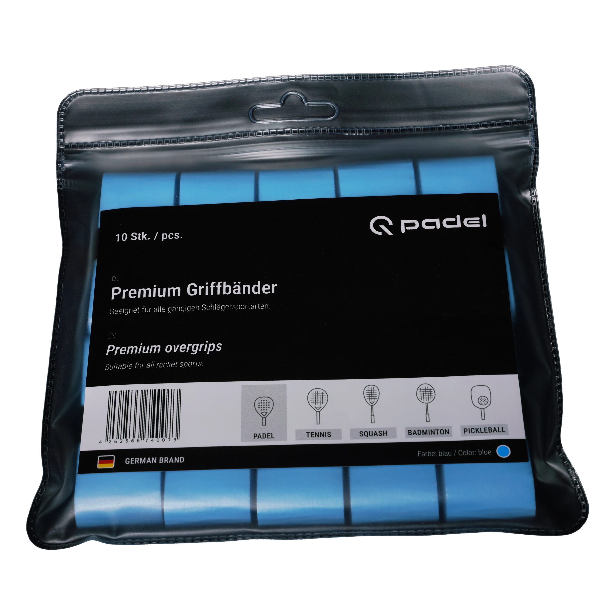 Q Padel Premium Overgrip Blau (10 Stück)